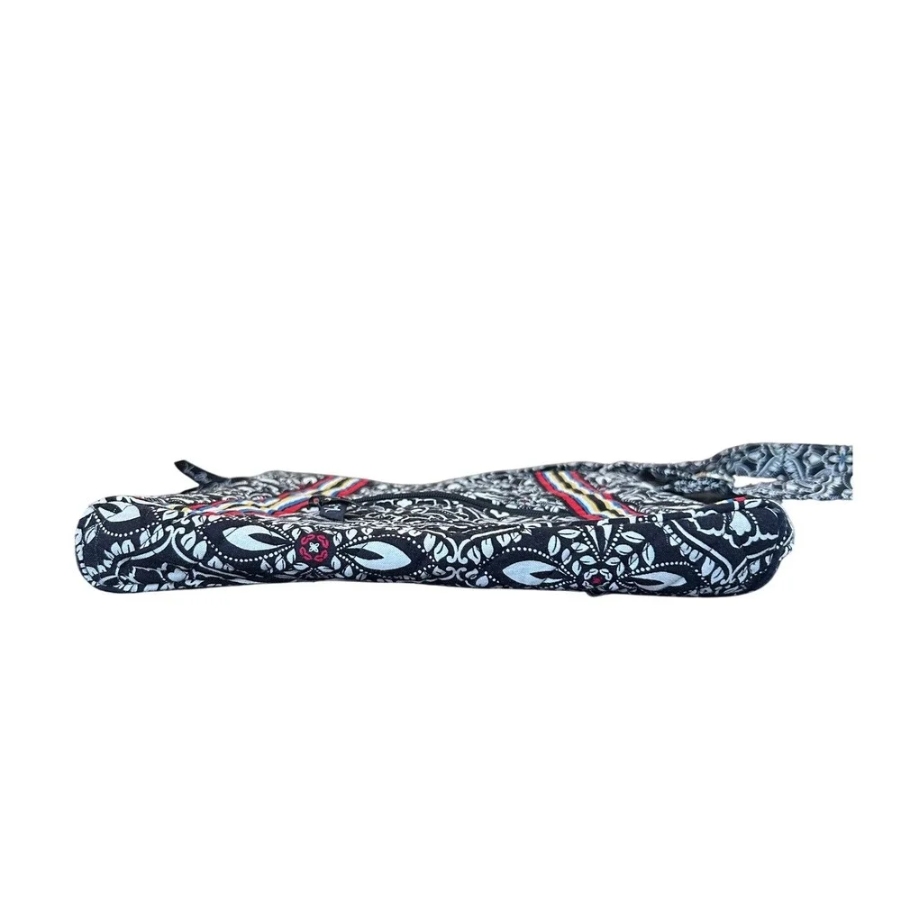 Vera Bradley Paisley in‎ Confidence Hipster Crossbody Bag Black White Quilted